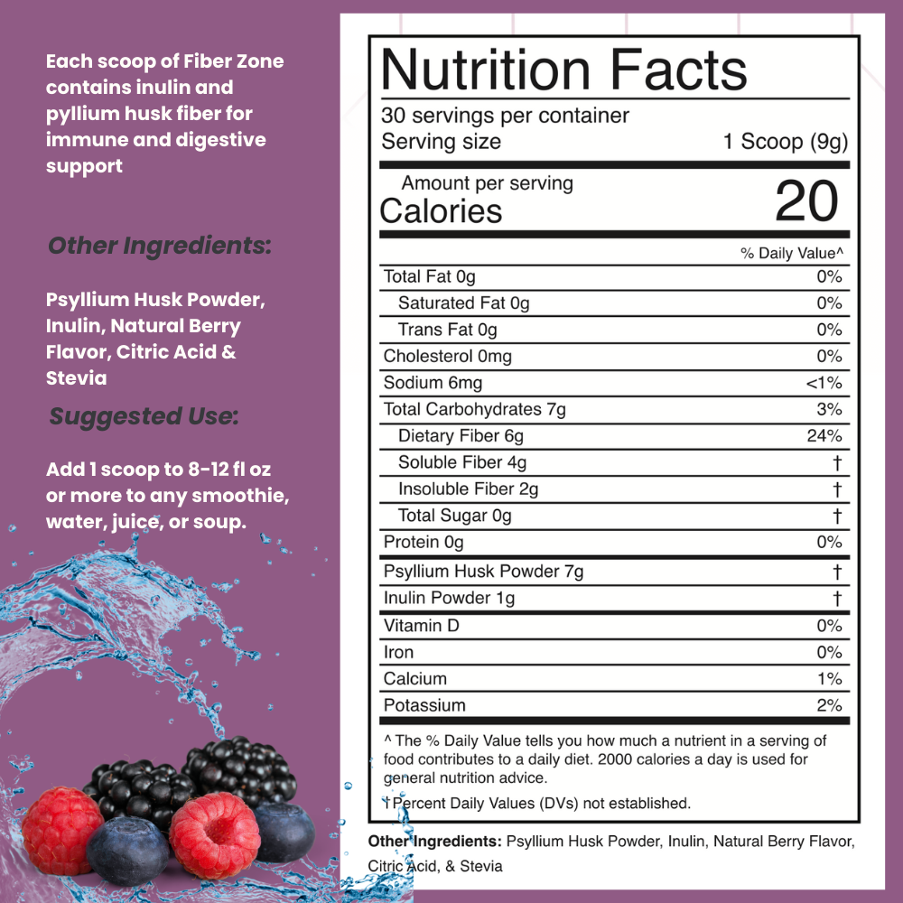Keto Zone® Fiber (Natural Berry Flavor) | 30 Servings - Image 4