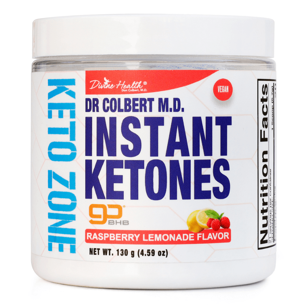 Keto Zone® Instant Ketones Powder (Raspberry Lemonade Flavor) (5gBHB/Scoop) (21 Day Supply)